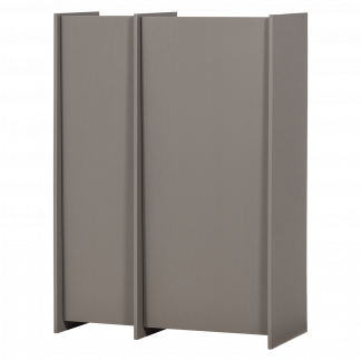 BROCK 2-TUREN SCHRANK ASCHE FURNIER WARMES GRAU [fsc] 377894-WG