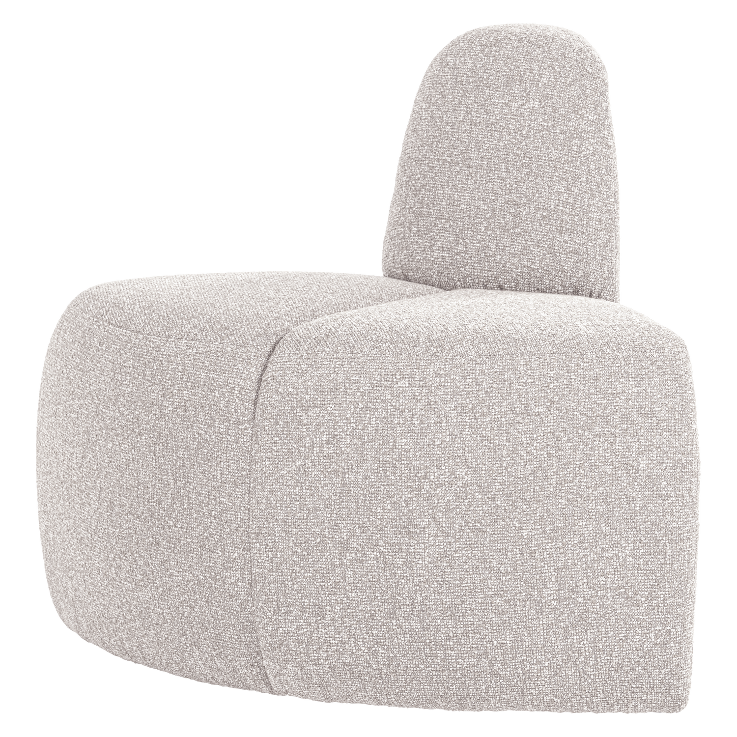MOJO ESSBANK ECK RUND MIT RUCKENLEHNE BOUCLE ECRU [fsc] 377901-CM