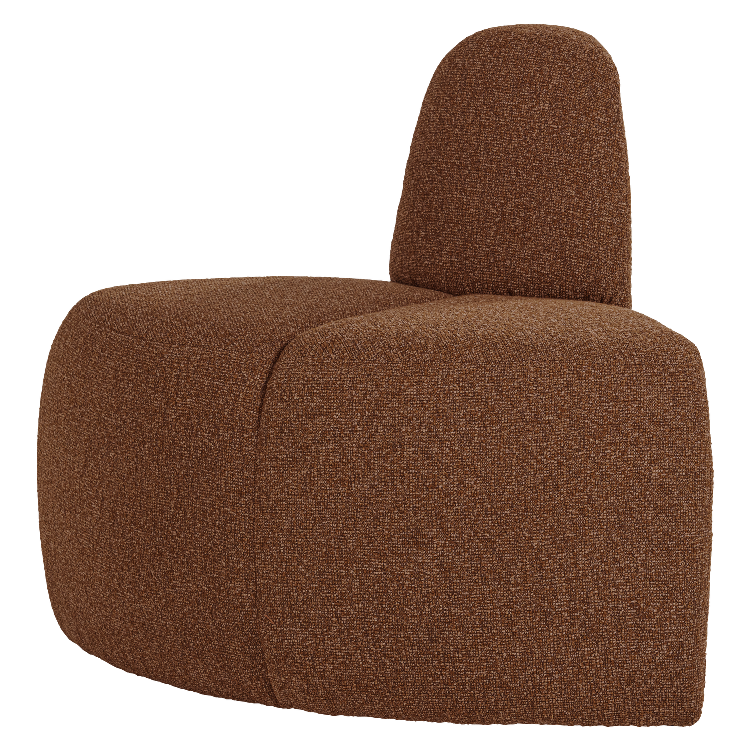 MOJO ESSBANK ECK RUND RUCKENLEHNE BOUCLE ROSTBRAUN [fsc] 377901-RM