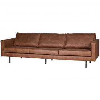 RODEO 3-SITZER SOFA ECOLEDER COGNAC 378618-B