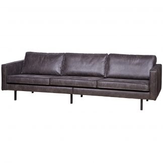 RODEO 3-SITZER SOFA ECOLEDER SCHWARZ 378618-Z