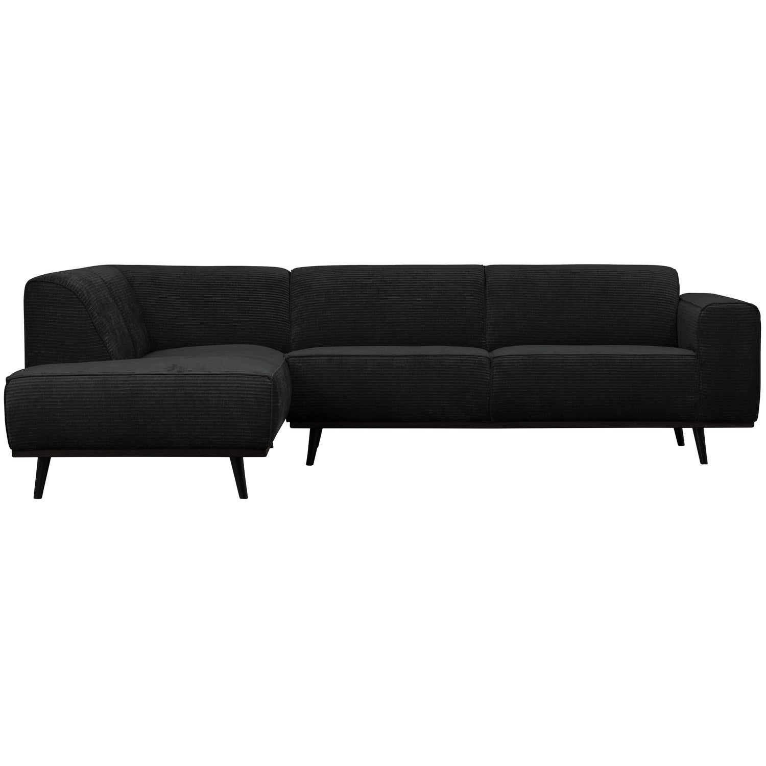 STATEMENT ECKBANK LINKEN GERIPPTER STOFF GRAPHIT GRAU 378652-G