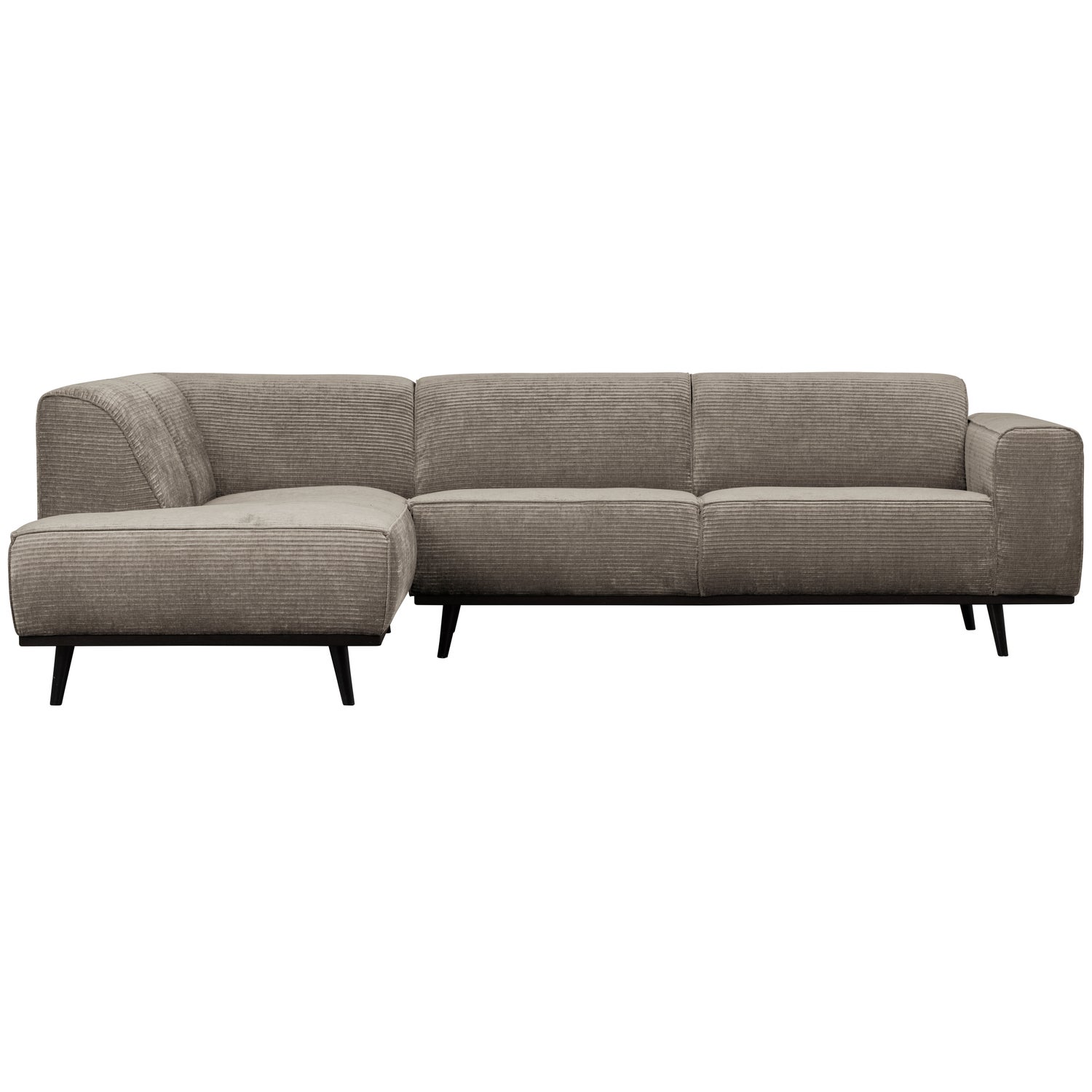 STATEMENT ECKBANK LINKEN GERIPPTER STOFF KLEI GRAU 378652-L