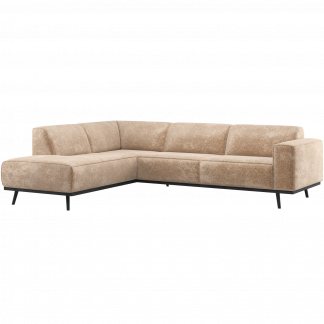 STATEMENT ECKBANK LINKEN CHENILLE VELVET PFIRSICH ROSA 378652-VP