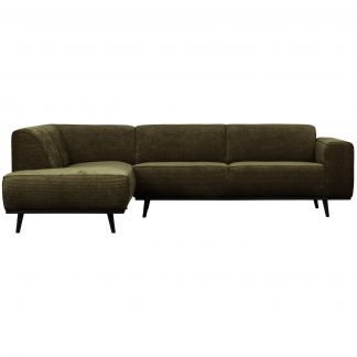 STATEMENT ECKBANK LINKEN GERIPPTER STOFF WARMES GRUN 378652-W
