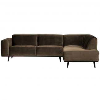 STATEMENT ECKBANK RECHTS VELVET TAUPE 378655-12
