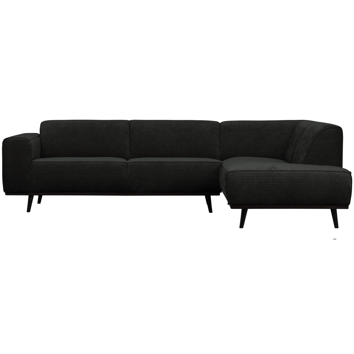STATEMENT ECKBANK RECHTS GERIPPTER STOFF GRAFIT GRAU 378655-G