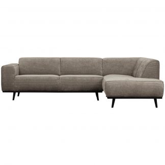 STATEMENT ECKBANK RECHTS GERIPPTER STOFF KLEI GRAU 378655-L
