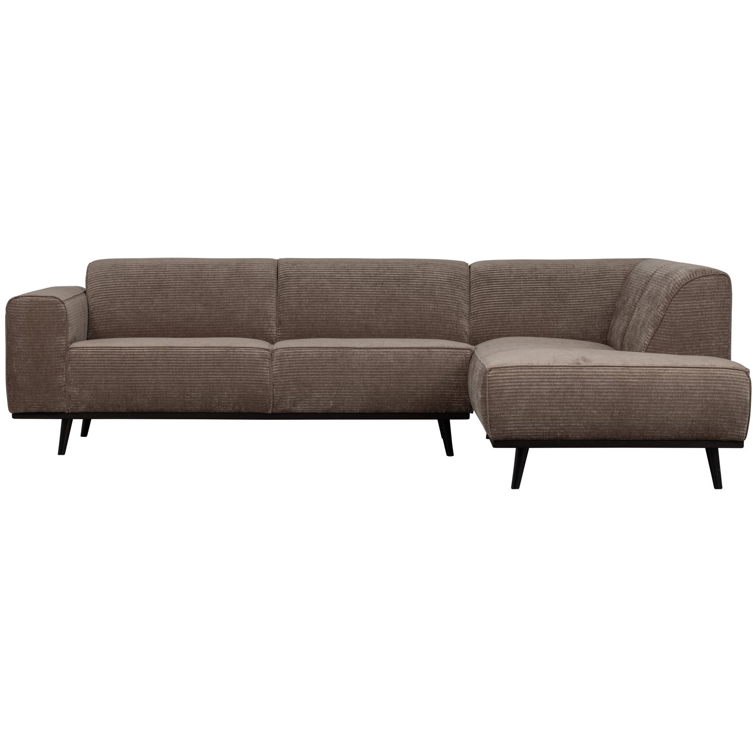 STATEMENT ECKBANK RECHTS GERIPPTER STOFF TAUPE 378655-T