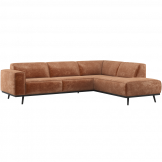 STATEMENT ECKBANK RECHTS CHENILLE VELVET TERRA 378655-VE