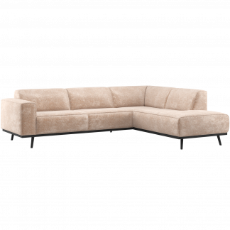 STATEMENT ECKBANK RECHTS CHENILLE VELVET NATUR 378655-VN