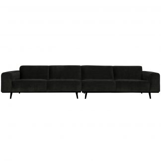 STATEMENT XL 4-SITZER 372 CM GERIPPTER STOFF GRAPHIT 378656-G