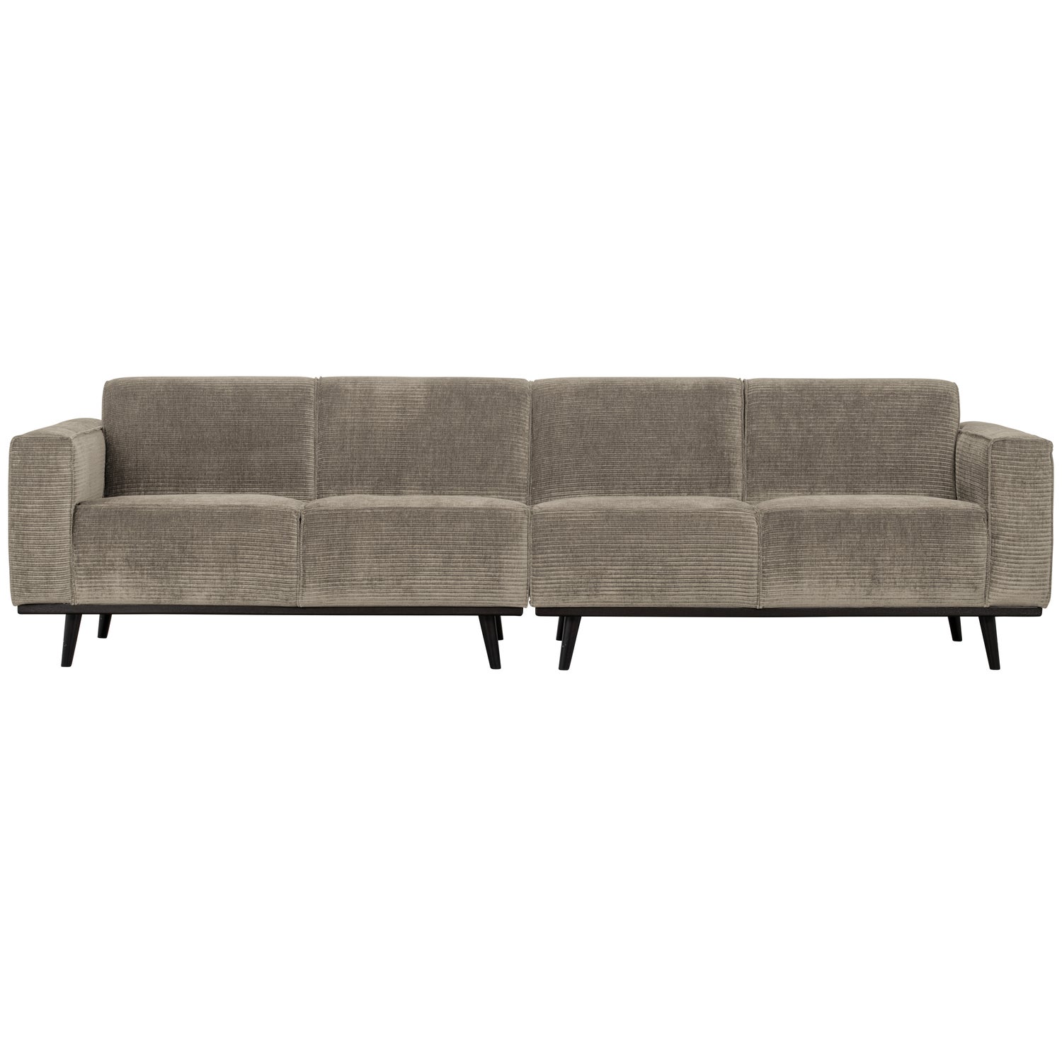 STATEMENT 4-SITZER 280 CM GERIPPTER STOFF KLEI GRAU 378657-L