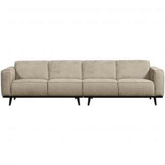 STATEMENT 4-SITZER 280 CM STRUCTURE VELVET WHEATFIELD 378657-WH