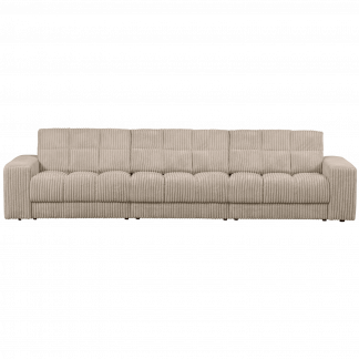 SECOND DATE 3-SITZER GERIPPTER STOFF TRAVERTIN 379010-RR