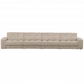SECOND DATE 4-SITZER GERIPPTER STOFF TRAVERTIN 379011-RR