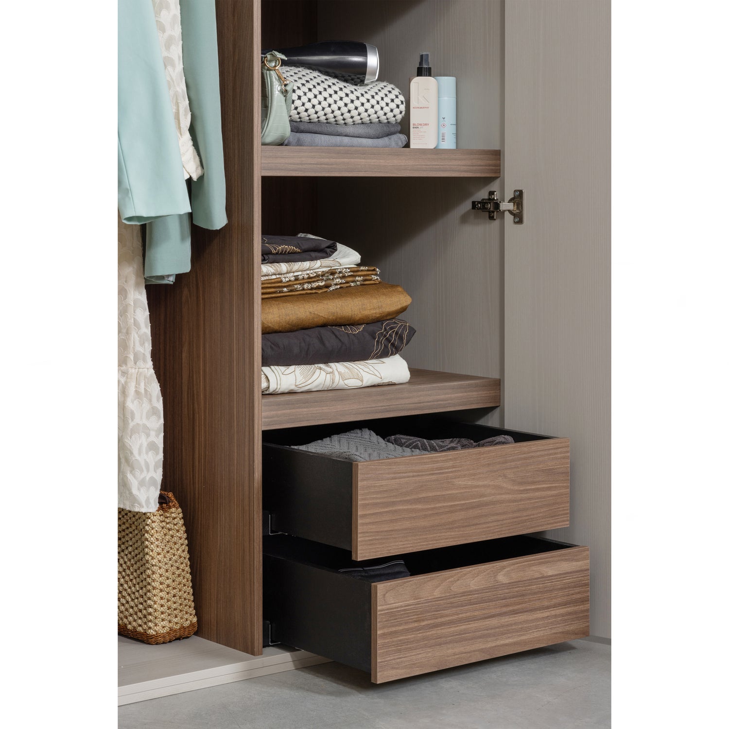 RENS 2-TURIG SCHRANK LANGES GRIFF WALNUSSE PEBBLE GREY [fsc] 379570-G – Bild 8