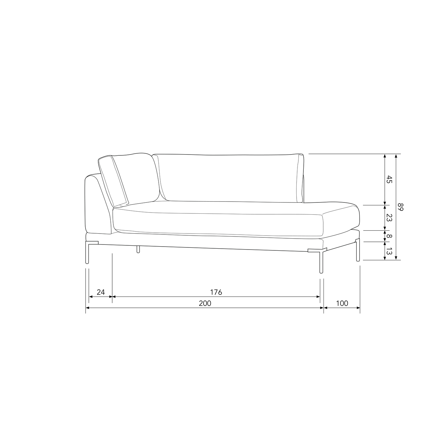 COUPLE LOUNGE ELEMENT RECHTS SCHOKOLADENBRAUN 400485-C – Bild 7