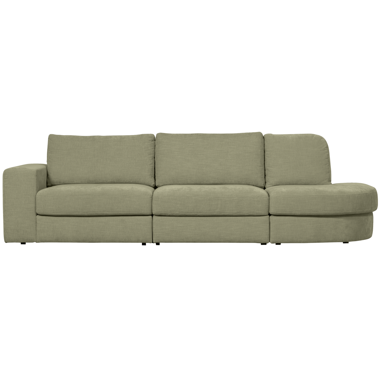 FAMILY 2,5-SITZER SOFA RUNDUNG RECHTS GRUN 400510-G