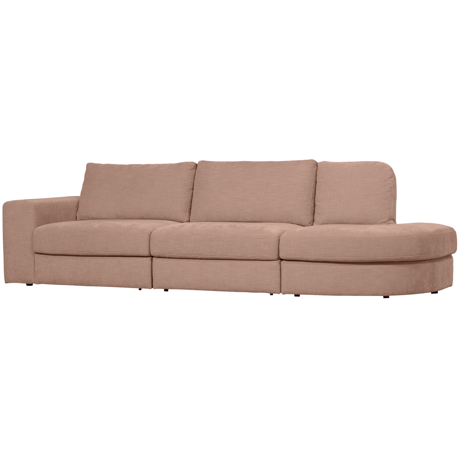 FAMILY 2,5-SITZER SOFA RUNDUNG RECHTS ROSA 400510-R