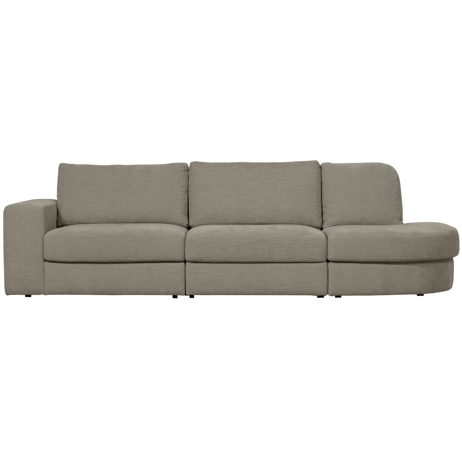 FAMILY 2,5-SITZER SOFA RUNDUNG RECHTS WARM GRAU 400510-W