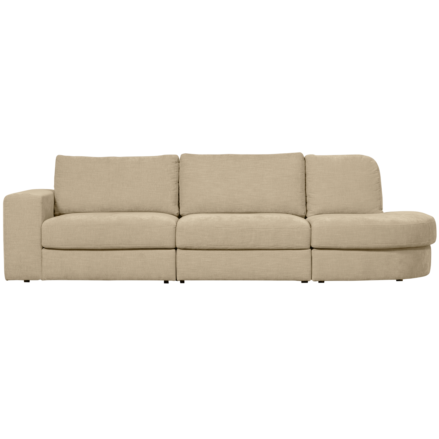 FAMILY 2,5-SITZER SOFA RUNDUNG RECHTS SAND 400510-Z