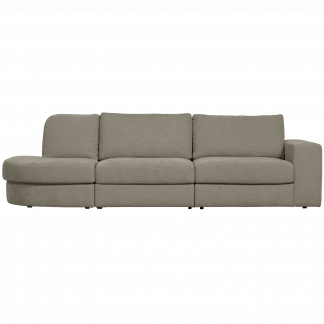 FAMILY 2,5-SITZER SOFA RUNDUNG LINKS WARM GRAU 400511-W