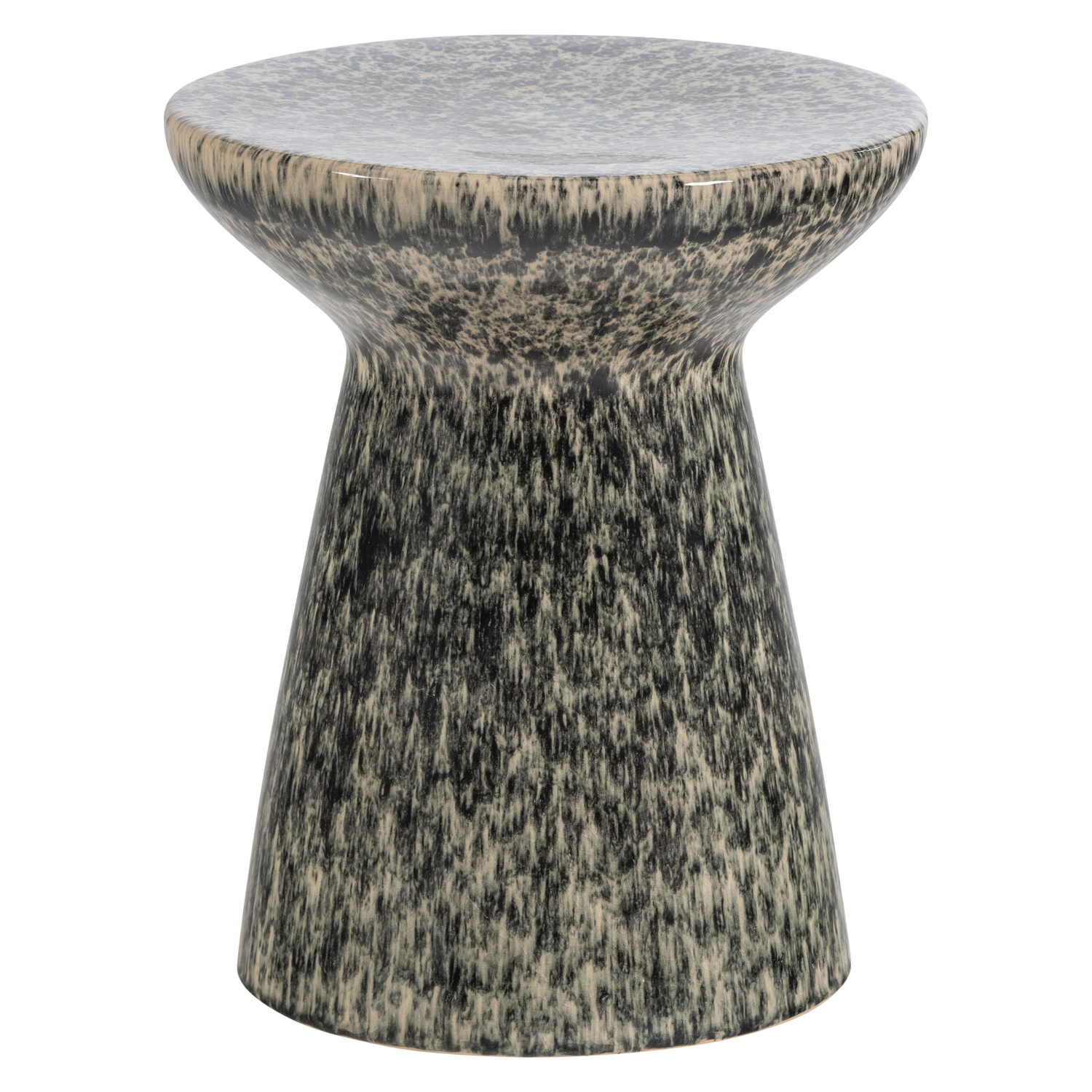 FLECK BEISTELLTISCH 43XO35 CM KERAMIK DUNKELGRAU MELANGE 400556-DM