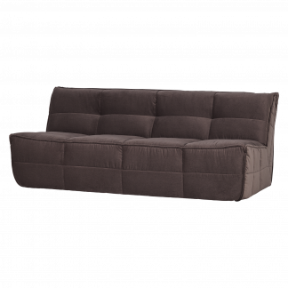 CLUSTER 3-SITZER SOFA SAMT SCHOKOLADEN BRAUN 400557-CB