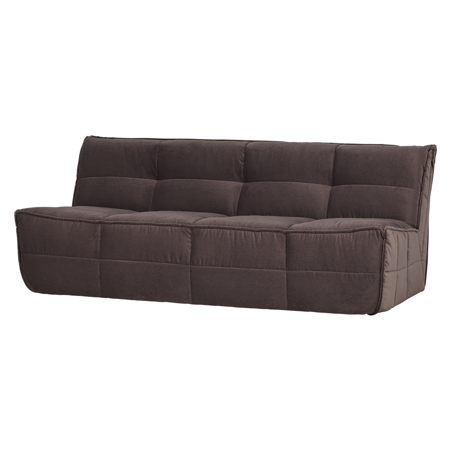 CLUSTER 3-SITZER SOFA SAMT SCHOKOLADEN BRAUN 400557-CB