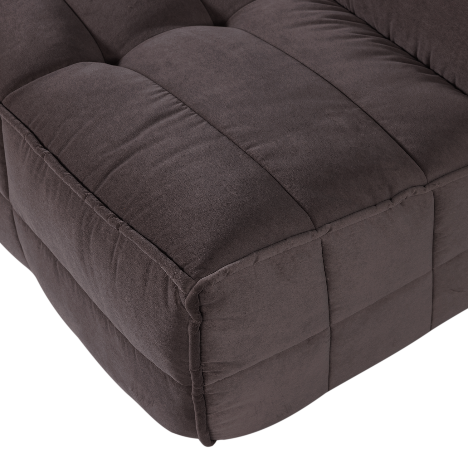 CLUSTER 3-SITZER SOFA SAMT SCHOKOLADEN BRAUN 400557-CB – Bild 4