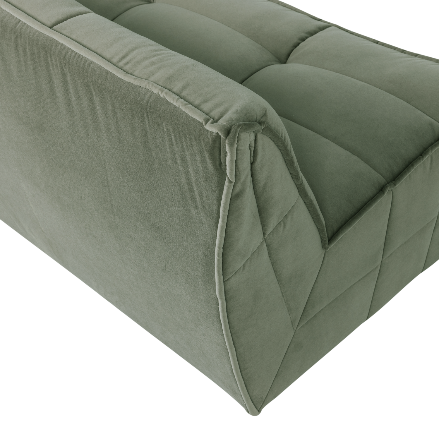 CLUSTER 3-SITZER SOFA SAMT PISTAZIEN GRUN 400557-PG – Bild 5
