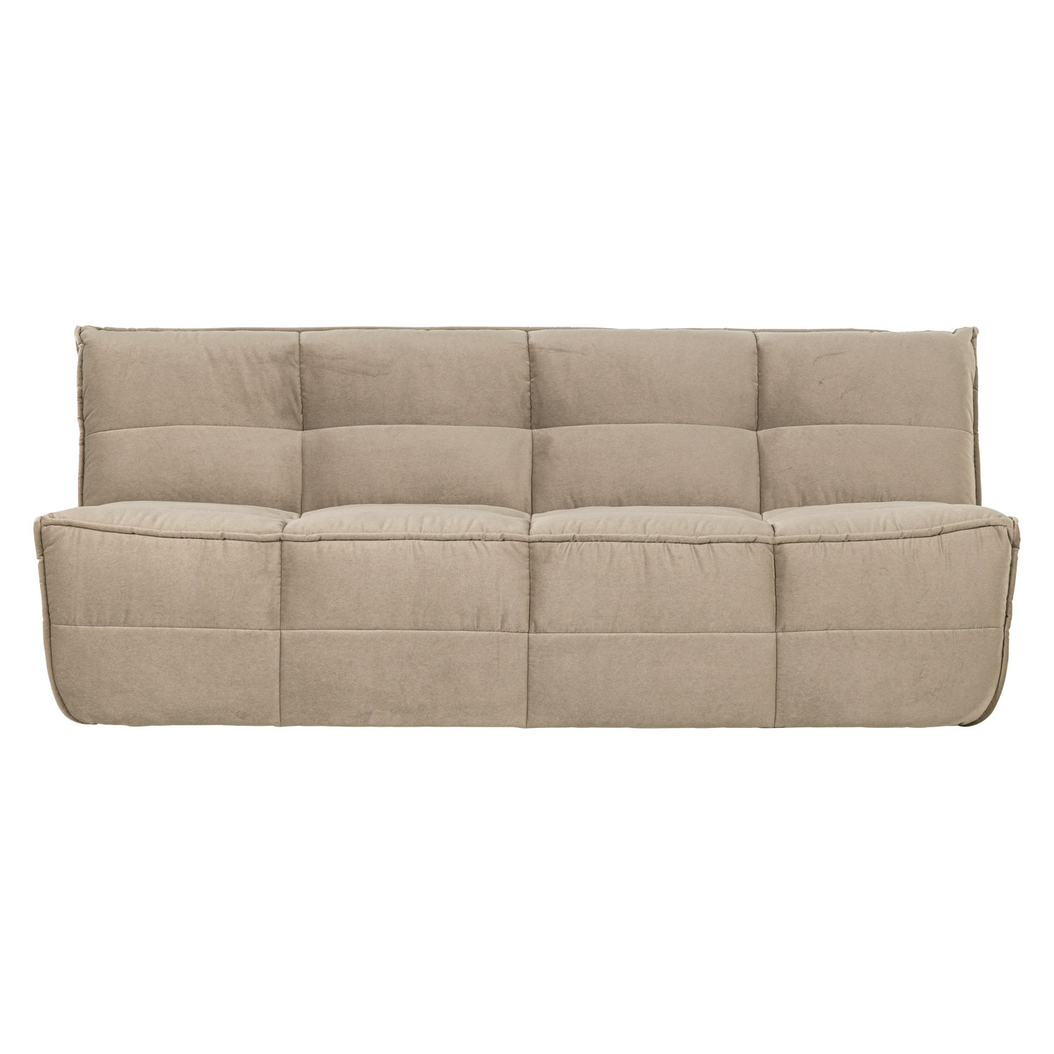 CLUSTER 3-SITZER SOFA SAMT SOFT BEIGE 400557-ZB – Bild 2