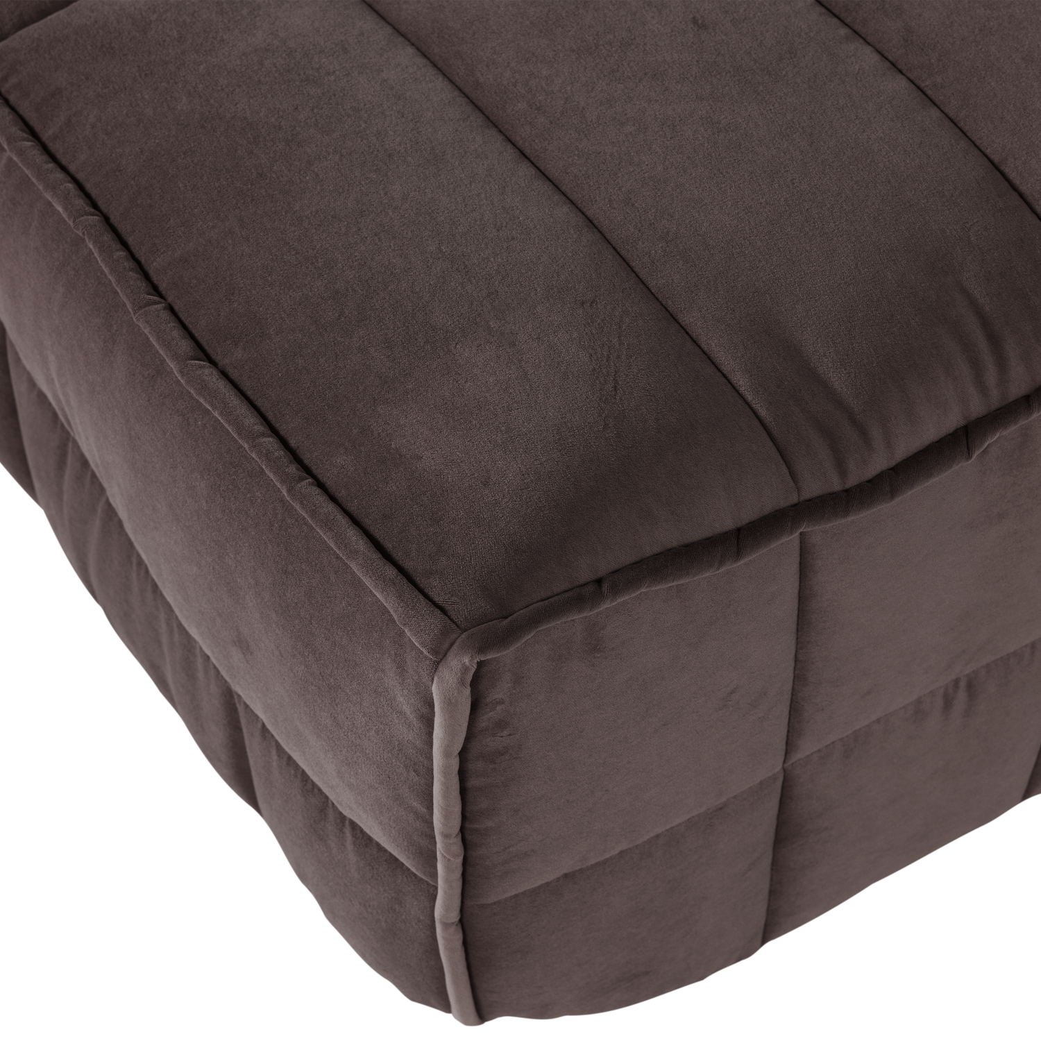 CLUSTER HOCKER SAMT SCHOKOLADEN BRAUN 400560-CB – Bild 3
