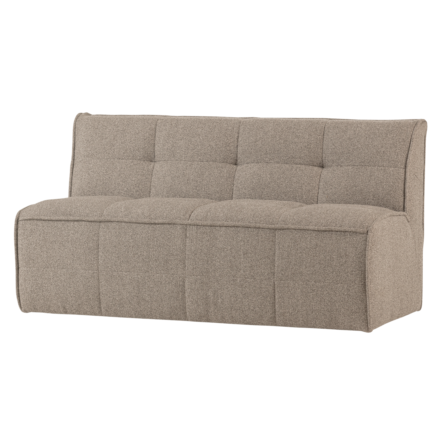 CLUSTER ESSBANK MIT RUCKENLEHN BOUCLE KHAKI BRAUN 400561-KB
