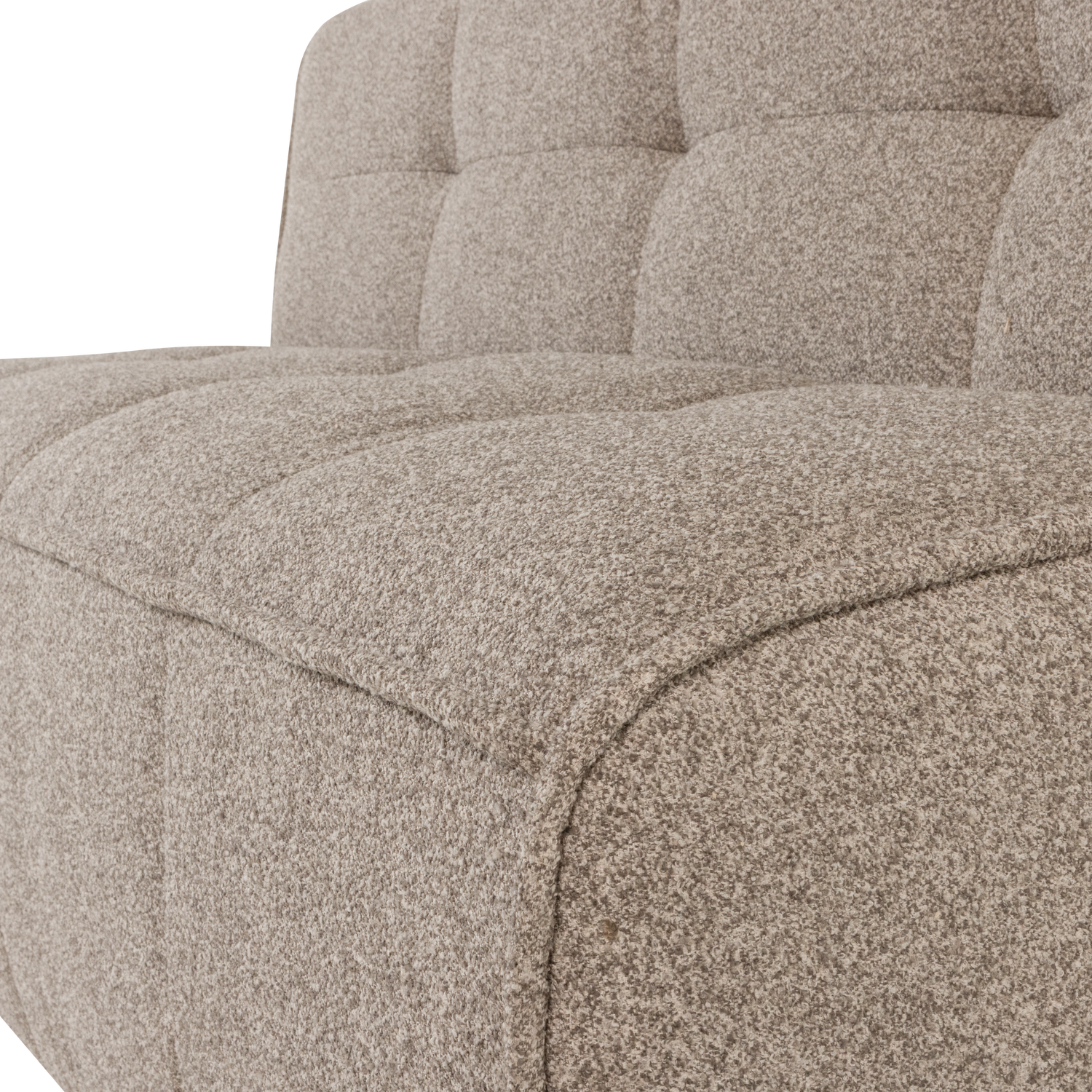 CLUSTER ESSBANK MIT RUCKENLEHN BOUCLE KHAKI BRAUN 400561-KB – Bild 4