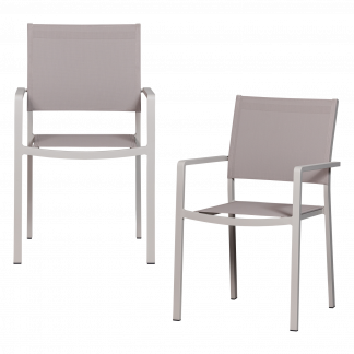 FOWL GARTENSTUHL ALUMINIUM TEXTIL SAND - 2ER SET 500013-Z-2