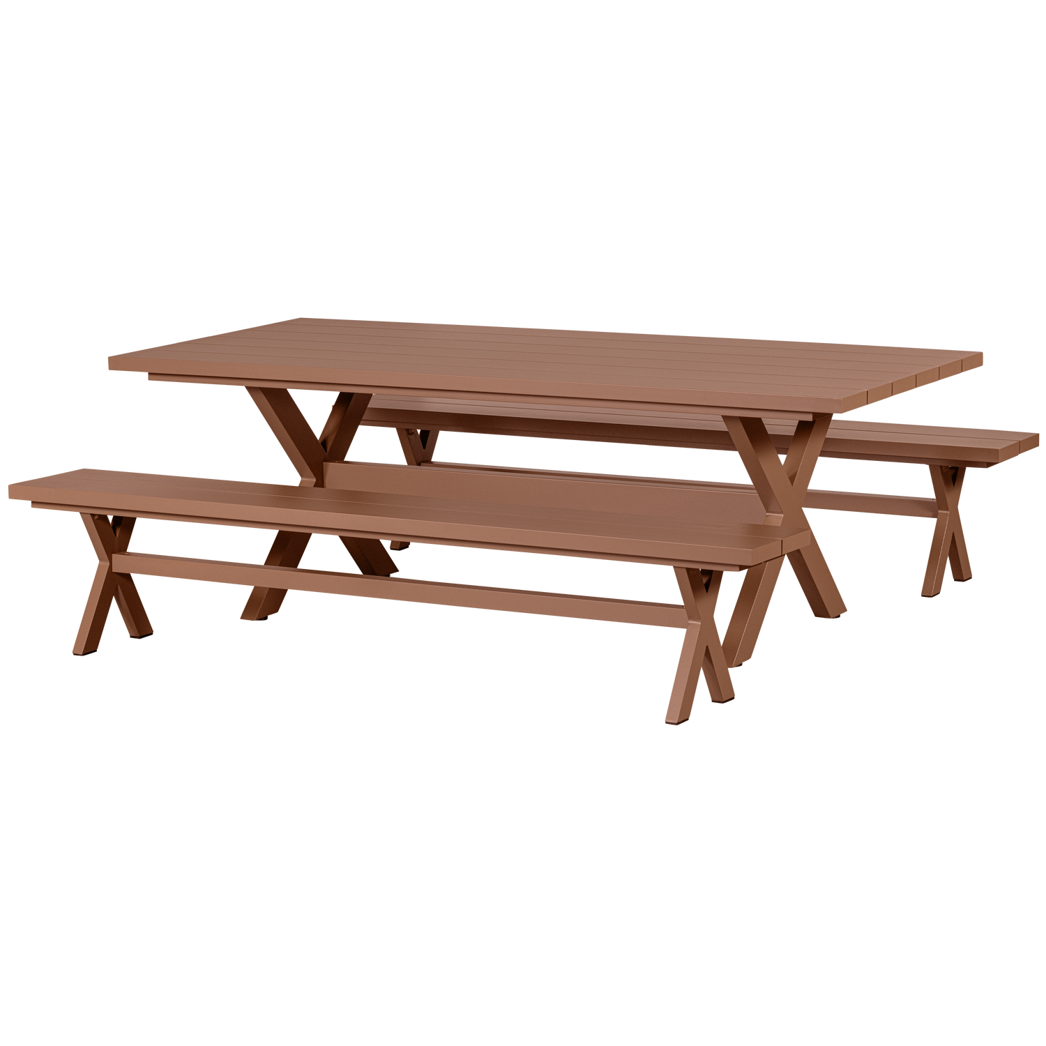 DELTA PICKNICK GARTEN ALUMINIUM TERRA 220x100CM 500030-T – Bild 5
