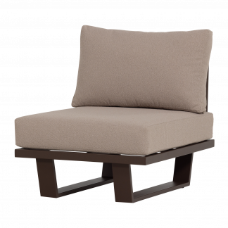 BEAR GARTEN LOUNGE SESSEL 1-SITZER ELEMENT ALUMINIUM BRAUN 500041-B