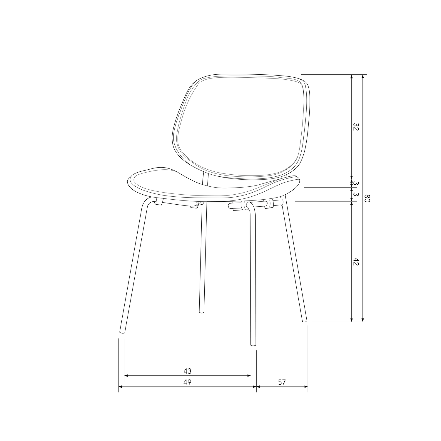 CLOSE IN ESSZIMMERSTUHL KUNSTLEDER SPERRHOLZ SCHWARZ 800207-Z – Bild 10