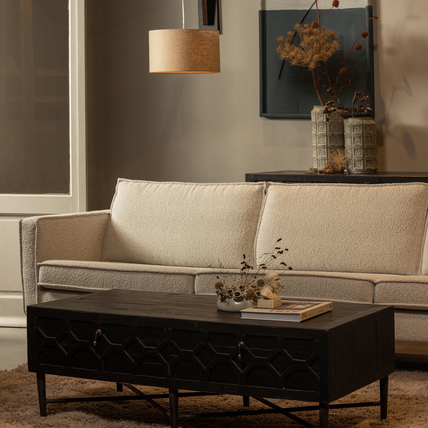 RODEO SOFA 3-SITZER BOUCLE NATUR 800543-NA – Bild 2