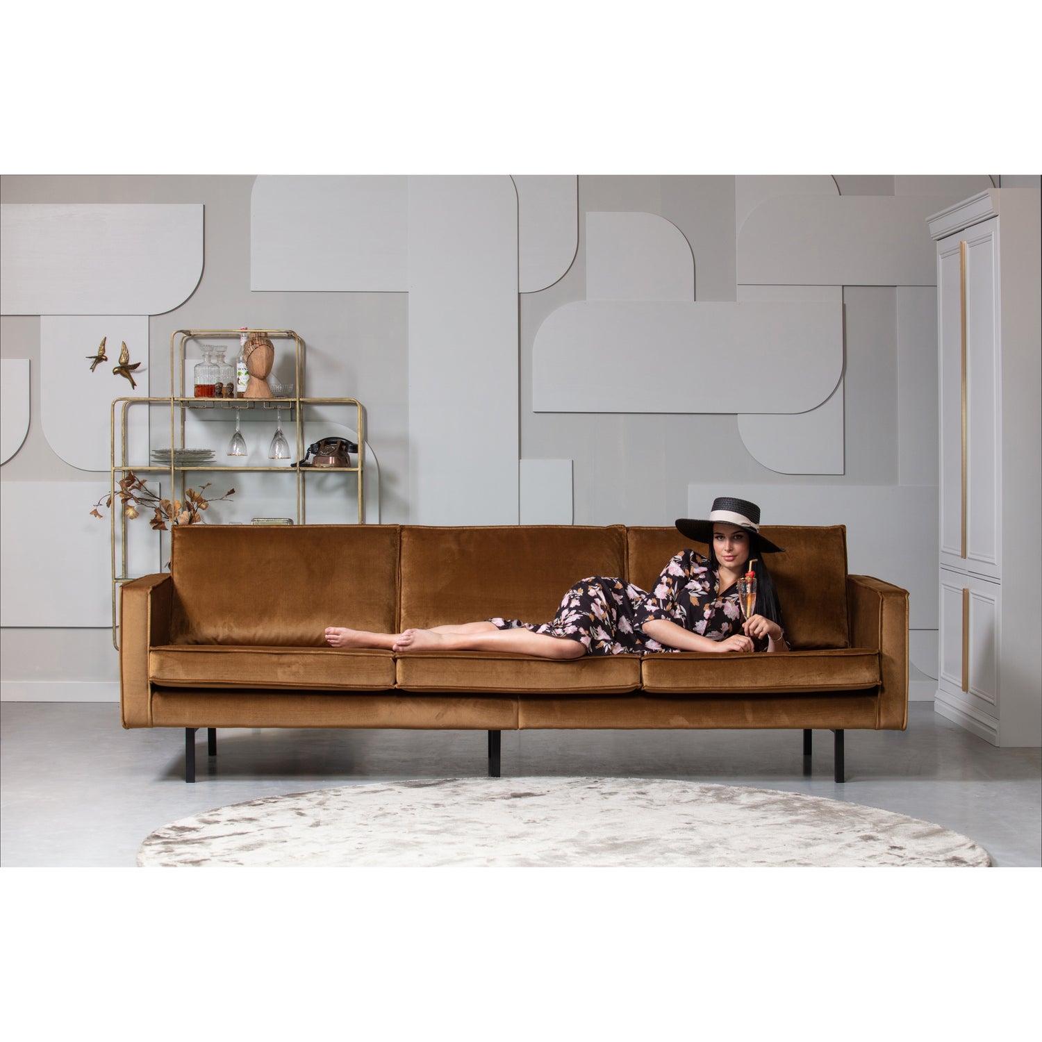 RODEO SOFA 3-SITZER VELVET HONIGGELB 800543-14 – Bild 3