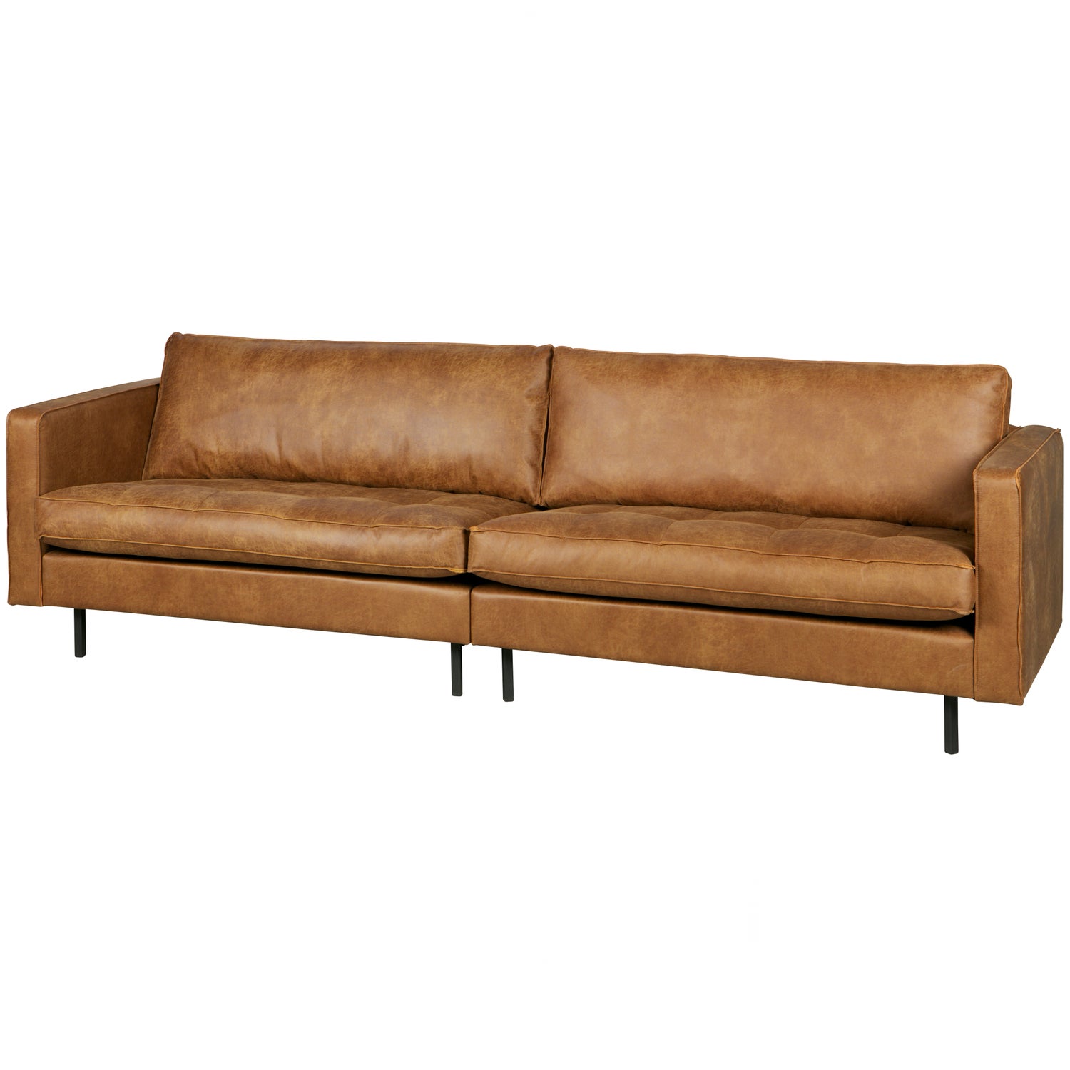 RODEO CLASSIC SOFA 3-SITZER ECOLEDER COGNAC 800576-C – Bild 4