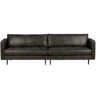 RODEO CLASSIC SOFA 3-SITZER ECOLEDER SCHWARZ 800576-Z