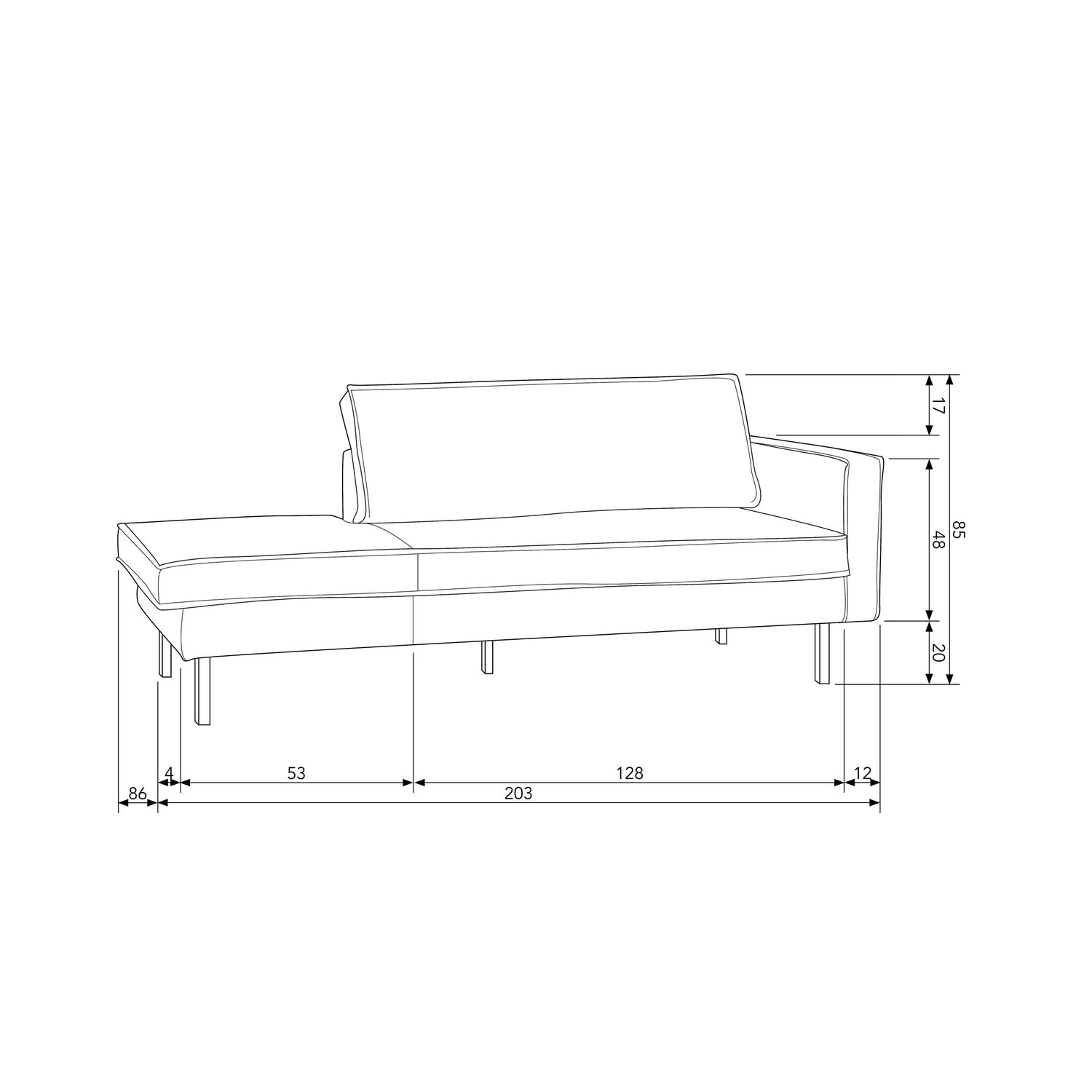 RODEO DAYBED RECHTS VELVET WALDGRUN 800746-162 – Bild 3
