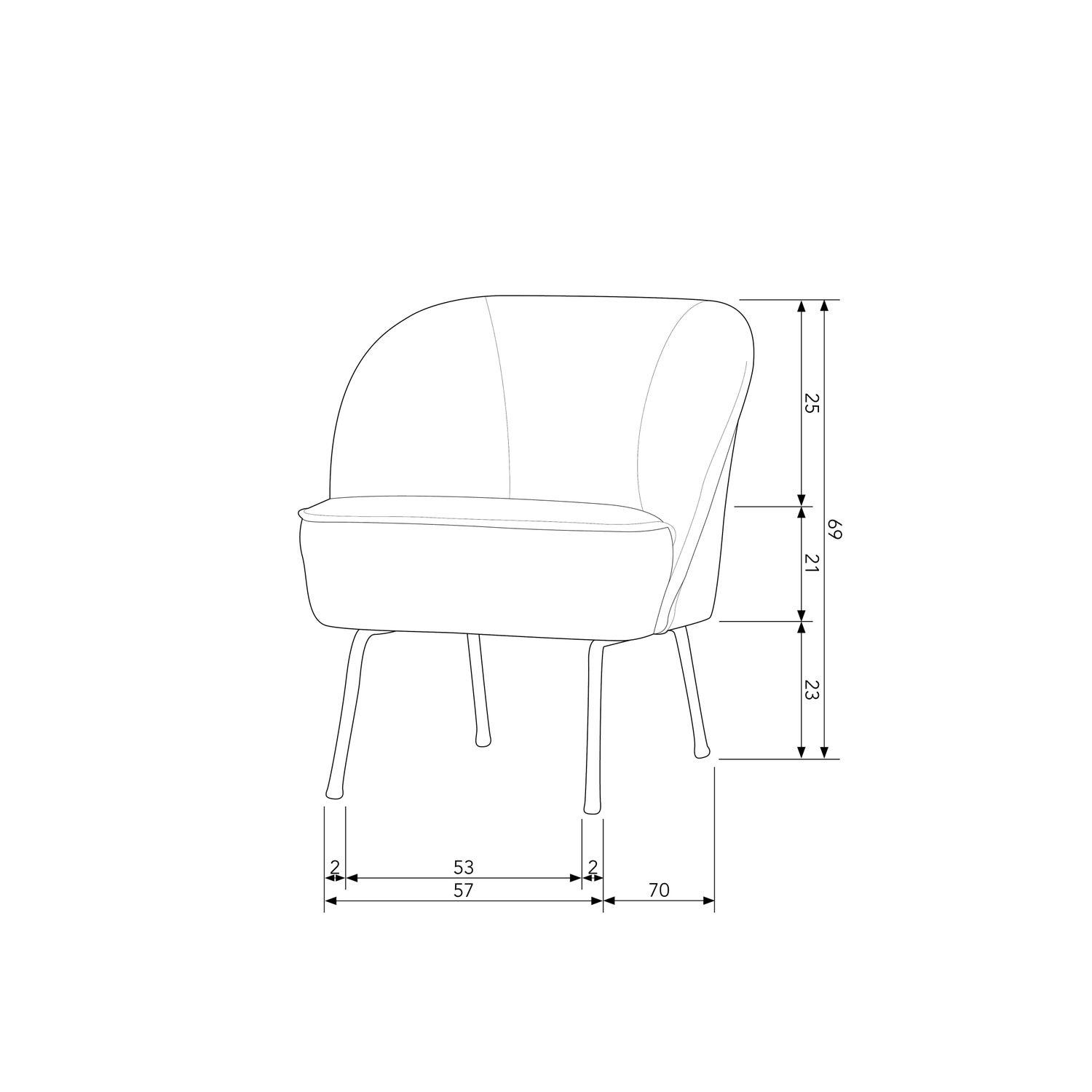 VOGUE SESSEL ECOLEDER SCHWARZ 800748-01 – Bild 8