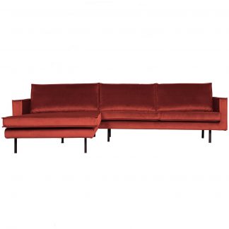 RODEO CHAISE LONGUE LINKEN VELVET KASTANIE BRAUN 800905-205