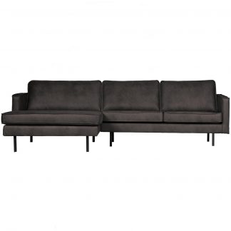 RODEO CHAISE LONGUE LINKEN ECOLEDER SCHWARZ 800905-Z