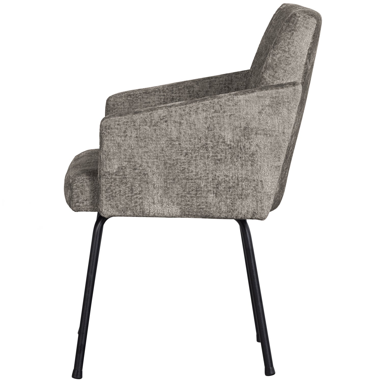 MOUNT ESSZIMMERSTUHL MIT ARMLEHNEN GROB GEWEBTES STOFF TAUPE 801139-T – Bild 3
