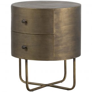 GLOSSY RUNDE KLEINES SCHRANK METALL ANTIQUE BRASS 801189-B